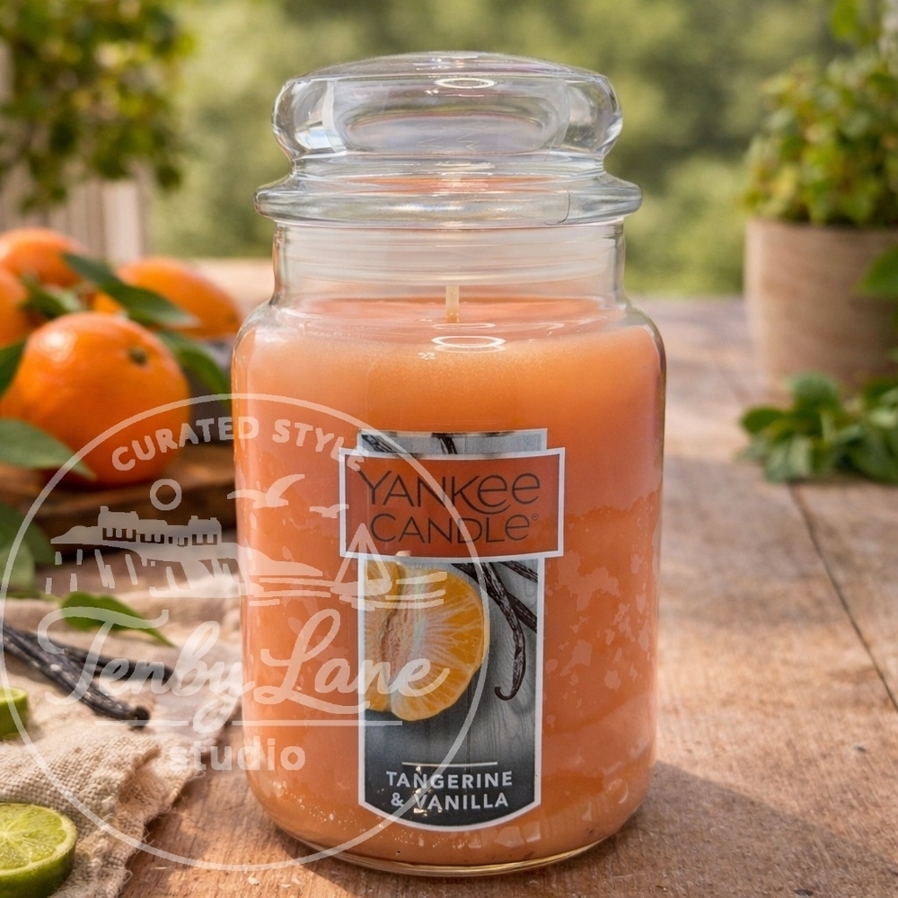 Yankee Candle Tangerine & Vanilla 22oz‎ Large Jar Sweet Citrus Creamy